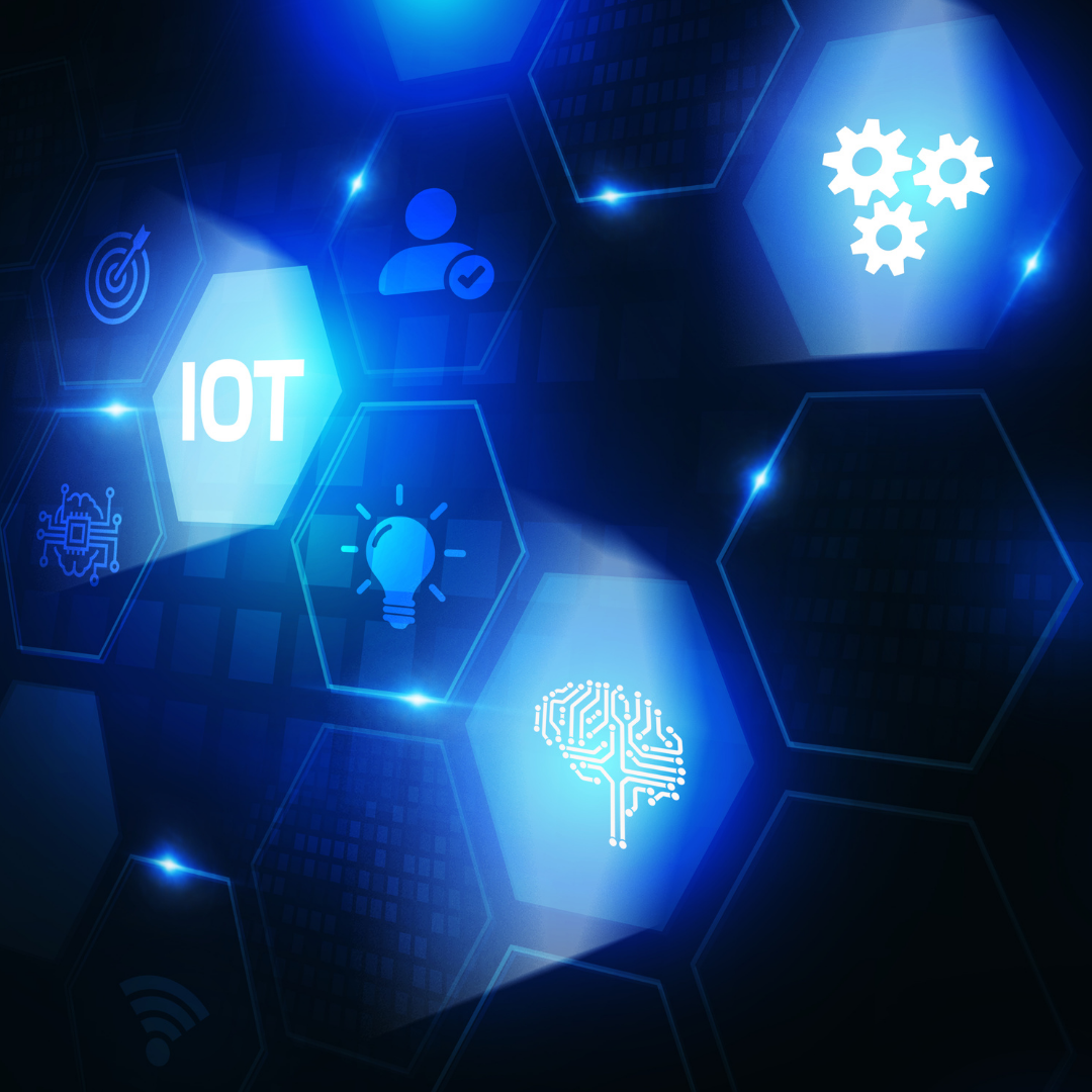 People in conversation in the office lounge area